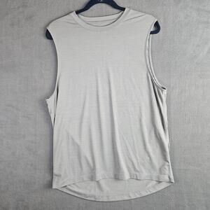 Vuori Light Gray Sleeveless Performance Tank Size Men's Small Activewear